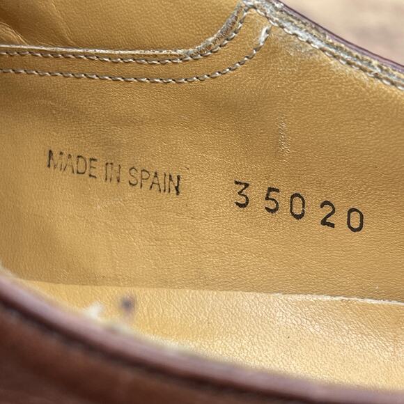 Mezlan Cordoba Oxfords Mens Size 10 M Brown Leather Lace Up Dress Shoes